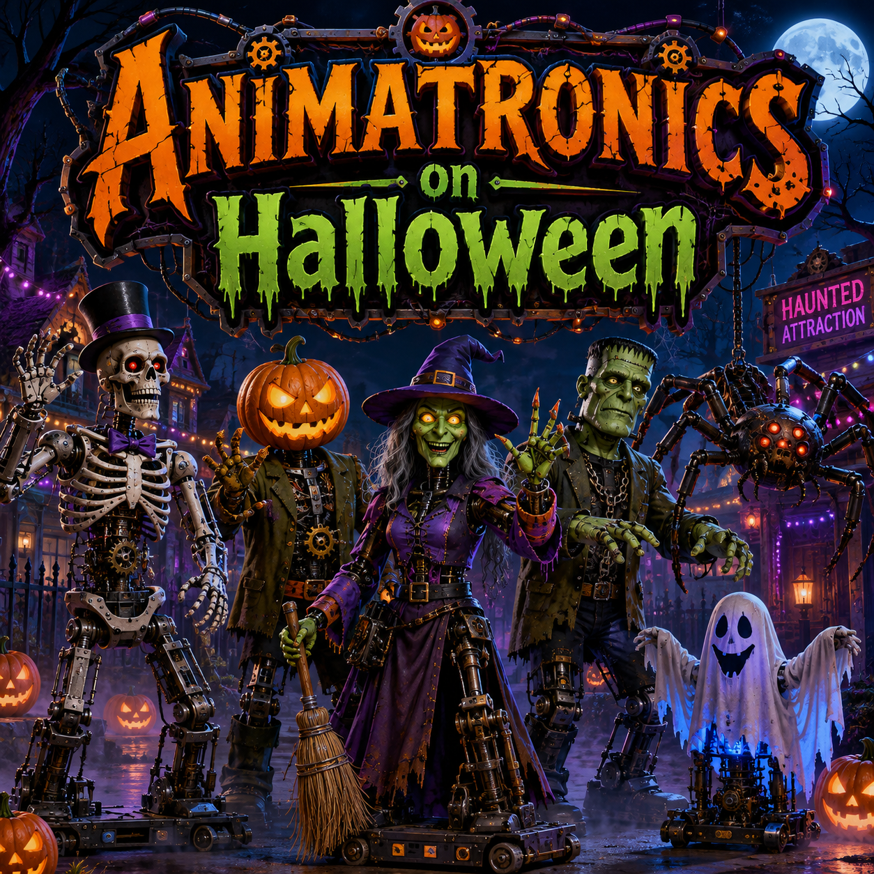 Animatronics on Halloween cover